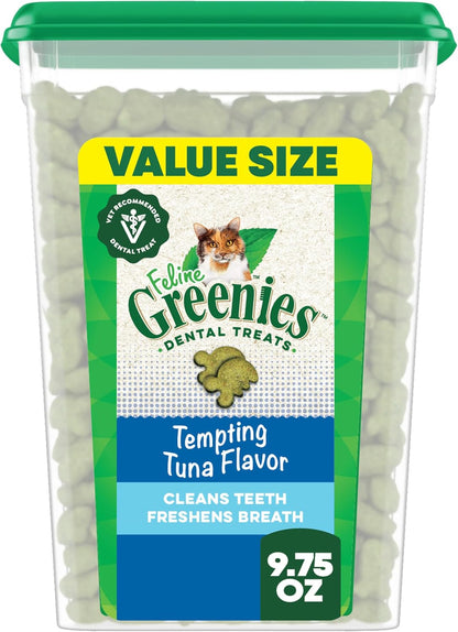 FELINE  Natural Dental Care Cat Treats, Tuna Flavor, All Bag Sizes