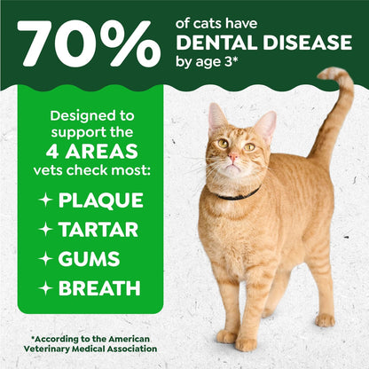 FELINE  Natural Dental Care Cat Treats, Tuna Flavor, All Bag Sizes